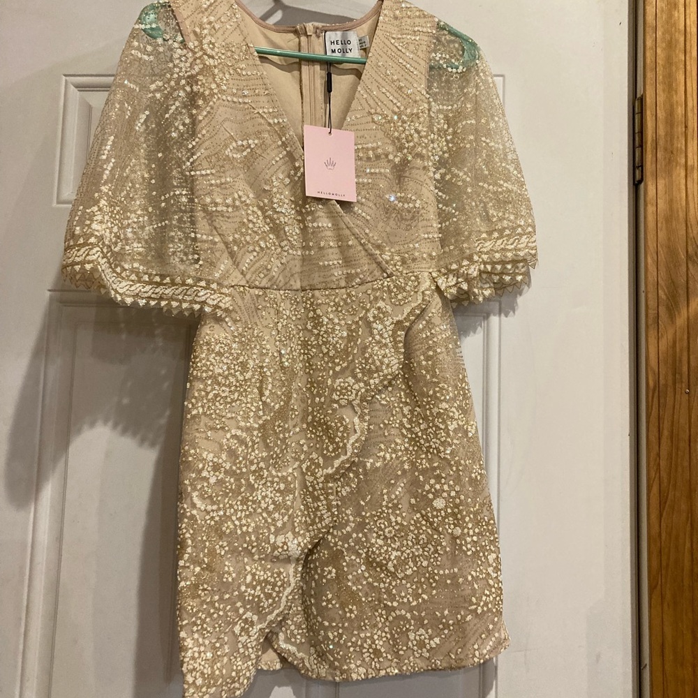 COPY - Hello Molly Champagne evening sun dress size xs